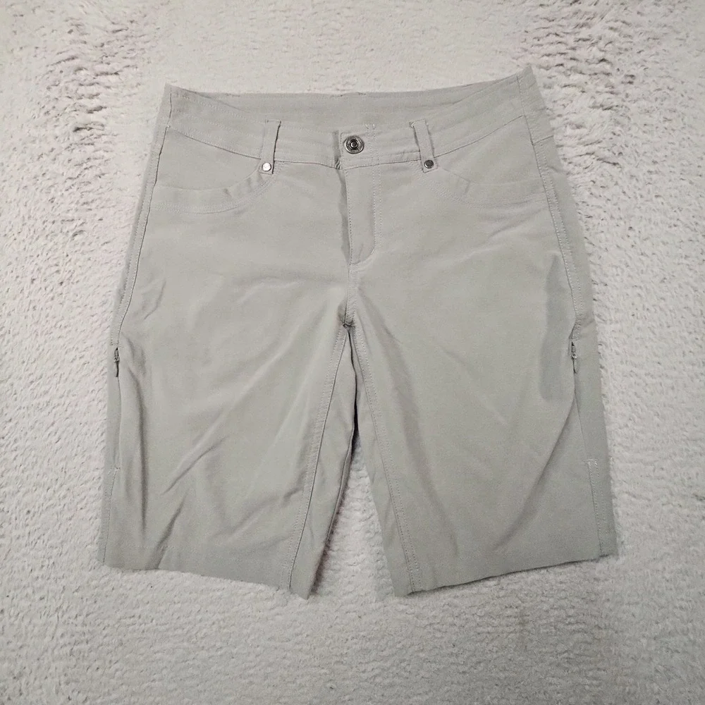 KUHL TREKR Shorts Womens 6 Gray Performance Lightweight Gorpcore Hiking Cargo